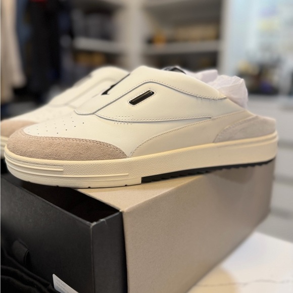 Palm Angels White and Tan Men's mule sneakers - Picture 8 of 13